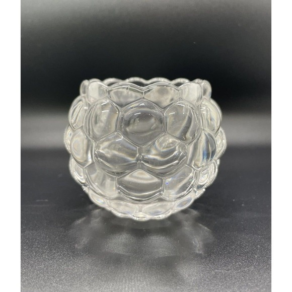 Orrefors Raspberry Bubble Crystal Art Glass Votive Candle Holder - Picture 1 of 5